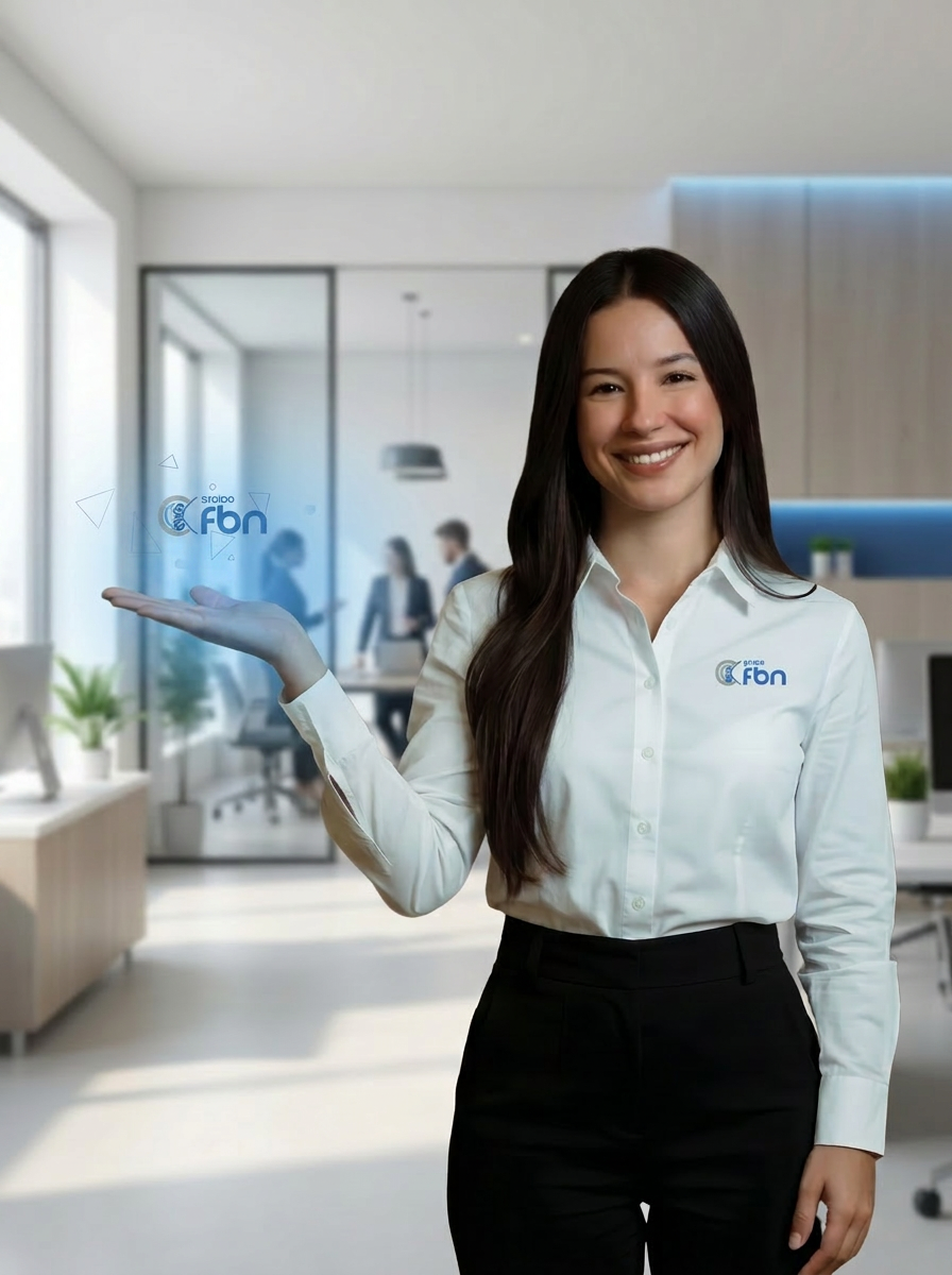Consultora FBN apresentando o programa Brokers